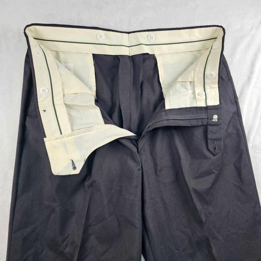 Vtg Stanley Blacker Suit Double Breasted Peak Lapel Mens 44L Pants 36x32 Pleated - Picture 15 of 16